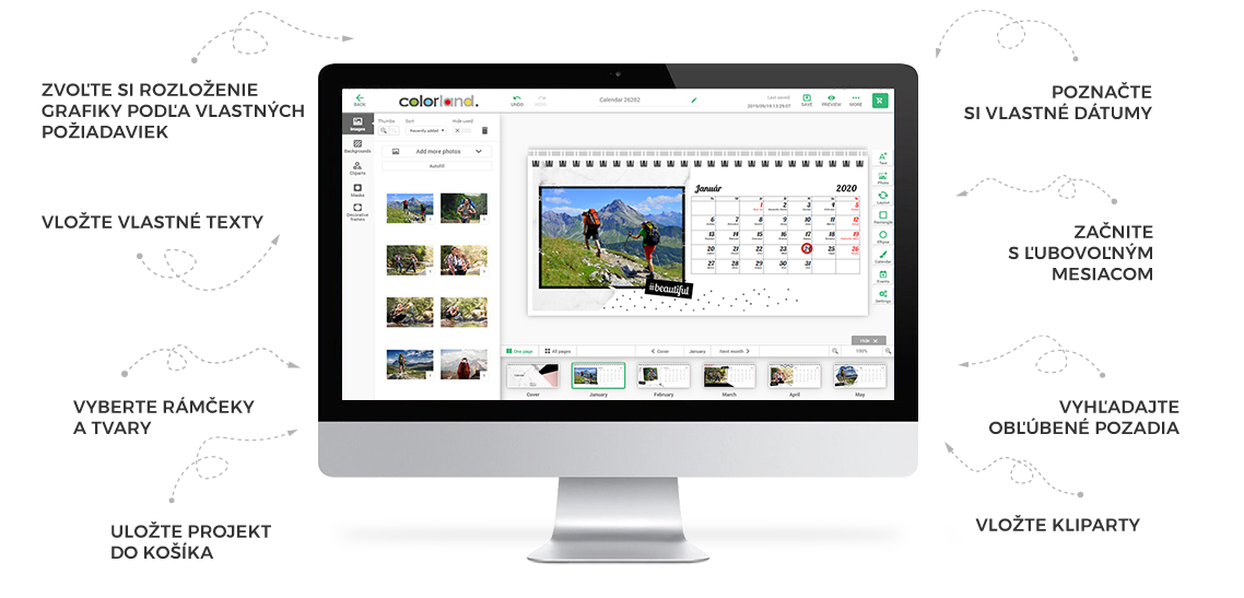 Photocalendar editor