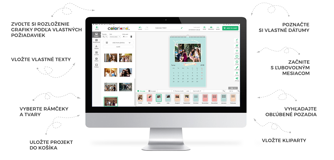 Photocalendar editor