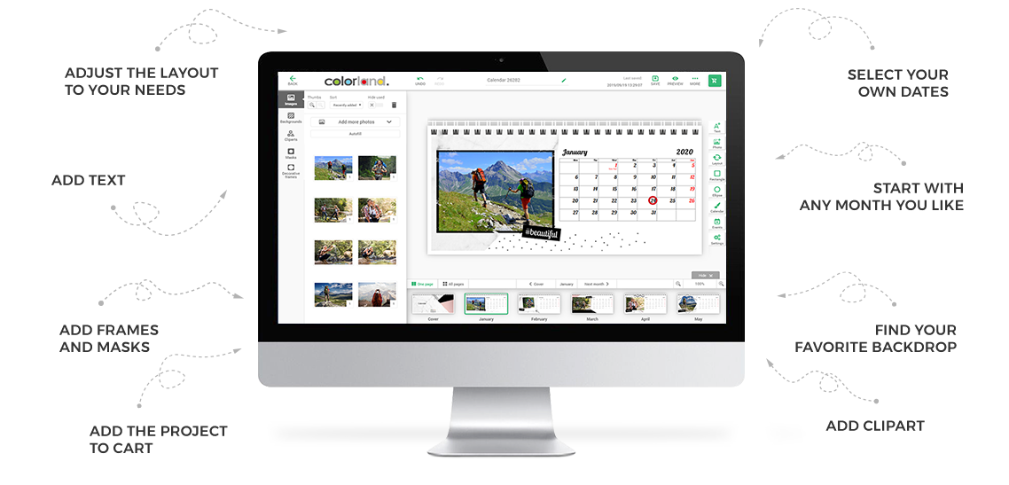 Photocalendar editor