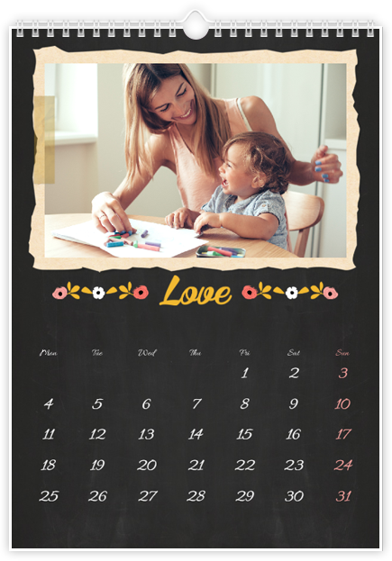 photo calendar A3 Vertical Folklove
