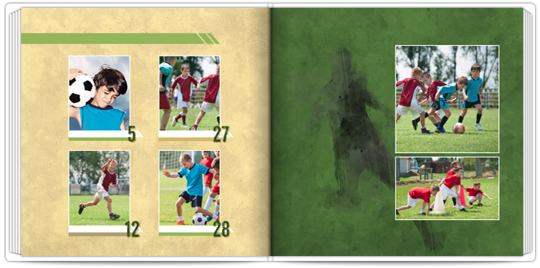 <p>Voetbal Wereld is het beste sjabloon voor iedere - kleine en grote - voetballiefhebber. Het voetbalfotoboek, vol met foto's van sportevenementen, zal zeker een geweldig aandenken zijn voor je kinderen. Bedenk eens: is er een betere manier om het eerste