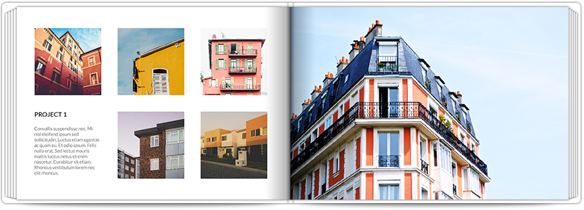 <p>Portfolio van een architect - is het volgende sjabloon van een fotoboek dat ideaal is om erin vooral zakelijke informatie te plaatsen. Dit specifieke voorstel is aan alle architecten en kunstliefhebbers geschikt. Zoals in het geval van onze andere sjab