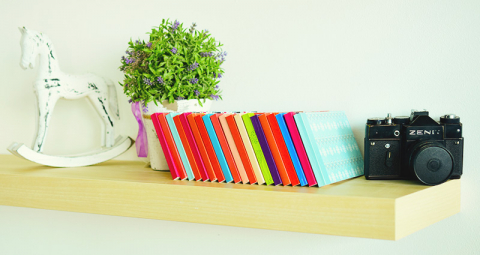 Collection of Sharebooks on a shelf.