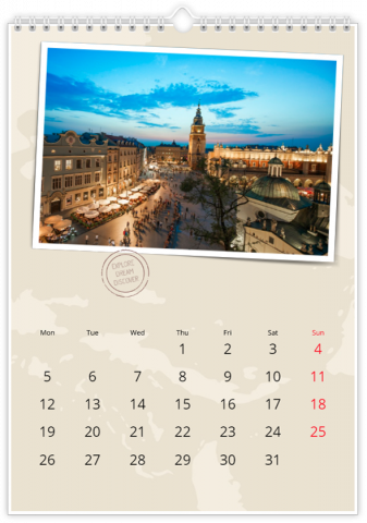 Calendrier Photo A4 Vertical AVENTURE