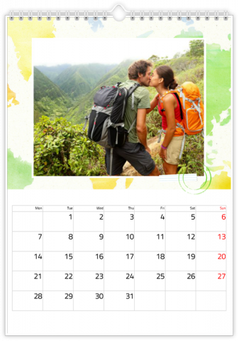 Calendrier Photo A4 Vertical LE TOUR DU MONDE