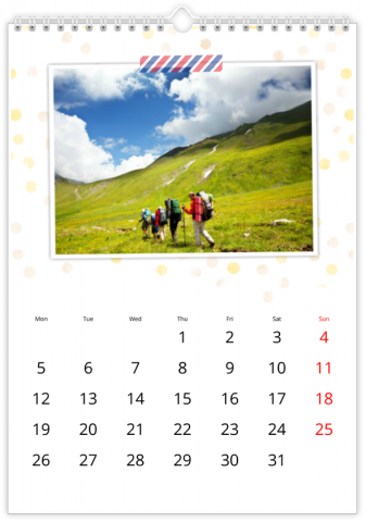 Calendrier Photo A4 Vertical LETTRE