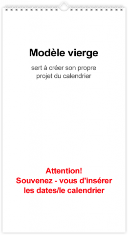 Calendrier Photo XL Modèle vierge