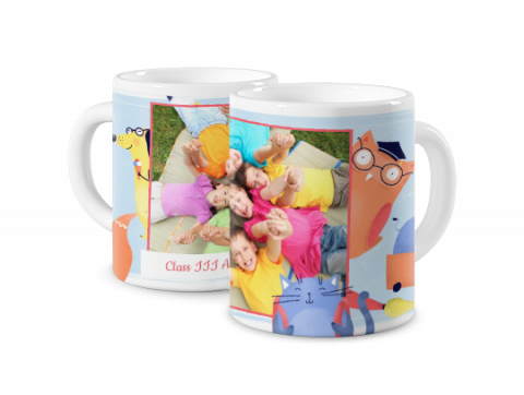 Coloured Mug Smart Animals