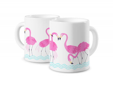  Défilé de flamants roses