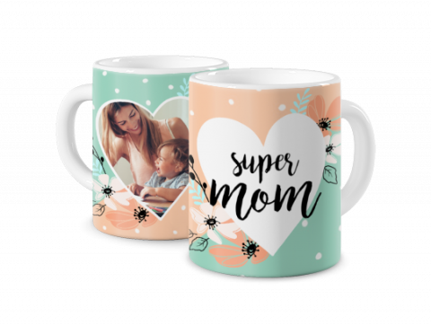 Coloured Mug Super Mom