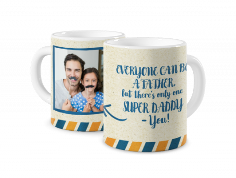 Coloured Mug Super Daddy