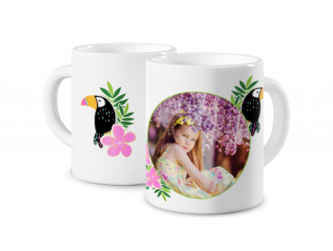 Mug Photo Coloré Toucan en vacances