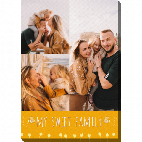 CCWACPP Tela Personalizzata Con Foto Collage – Stampa Su Tela 30x90 Cm, Regalo Unico Per Bambini, Coppie, Famiglia