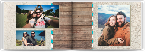 Fotoboek A5 met zachte kaft Reiskaarten