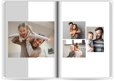 Fotobuch Exklusiv A4 Hochformat Familienerinnerungen – grau
