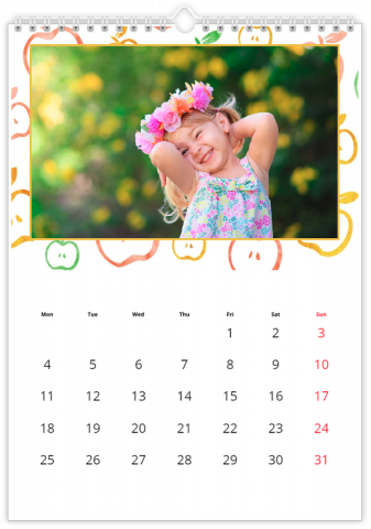 Fotocalendario A4 Vertical Frutas