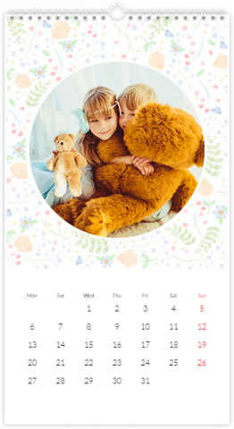 Fotocalendario XL Flores de acuarelas