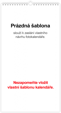 Fotokalendář XL Prázdná šablona