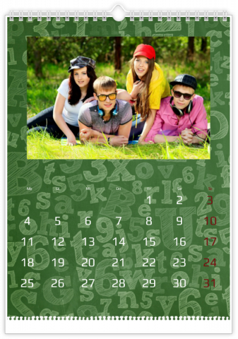 Fotokalender A4 Hochformat ABC