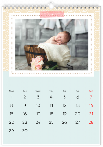 Fotokalender A4 Hochformat Minze