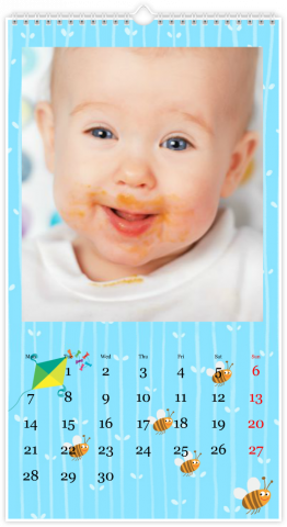 Fotokalender XL Baby Blau