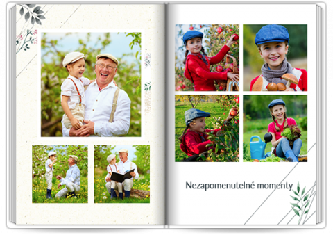 Fotokniha Premium A4 na výšku Dárek pro prarodiče