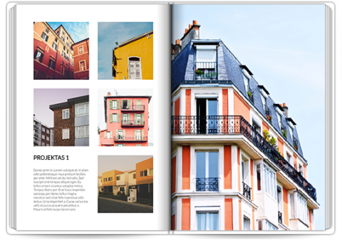 Fotoknyga A4 Premium vertikali Architektūros portfolio