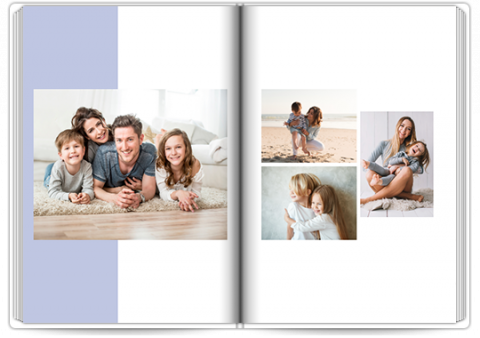 Fotolibro Premium A4 Vertical Recuerdos familiares: azul marino