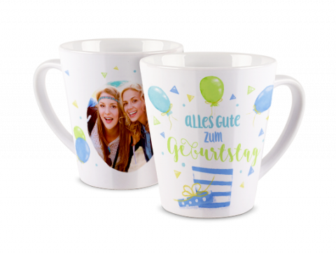 Fototasse Latte Tasse zum Geburtstag