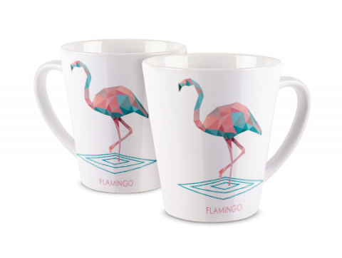 Fototazza Latte Flamingo