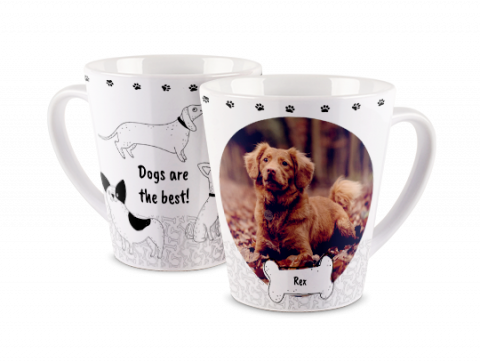 Latte Mug Photo Mug with a Dog