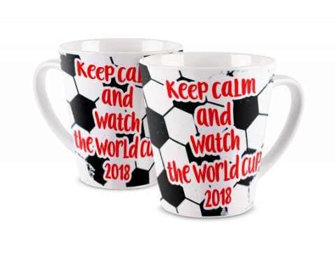 Fototaza Latte Keep calm and watch the World Cup