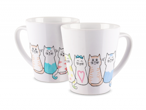 Mug Photo Latté Famille de chatons