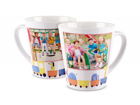 Latte Mug Colourful Train