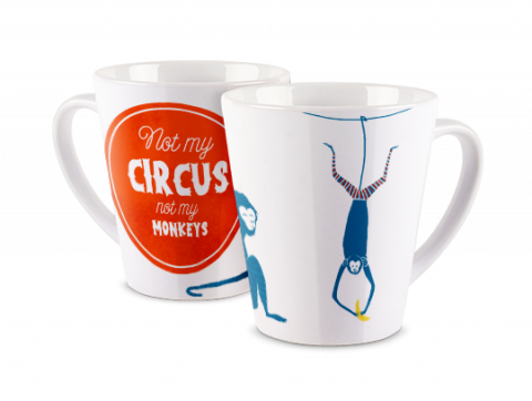 Latte Mug Monkeys in the Circus