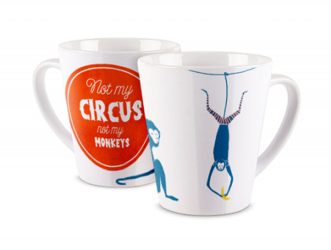 Mug Photo Latté Singes de cirque