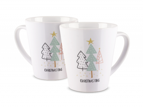 Latte Mug Three Christmas Trees