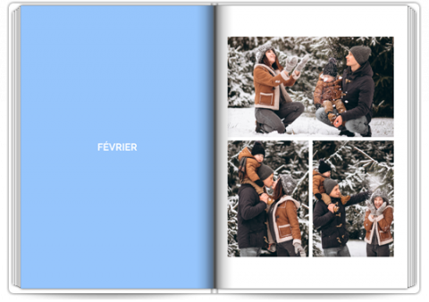 Livre photo Deluxe au format A4 portrait en 108 pages avec du
