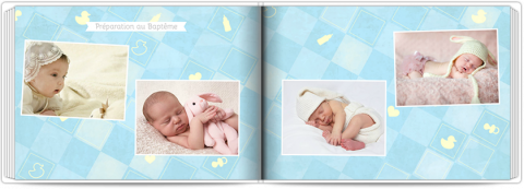 Livre Photo Premium A4 Horizontal Souvenir du Baptême