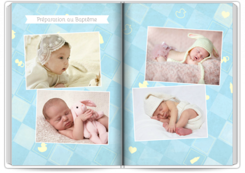 Livre Photo Premium A4 Vertical Souvenir du Baptême