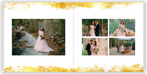 Luxury Photo Album 15x15 Powder Pink and Gold