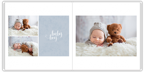 Luxury Photo Album 15x15 Sweet Angel - Blue