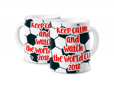 Fototaza mágica Keep calm and watch the World Cup