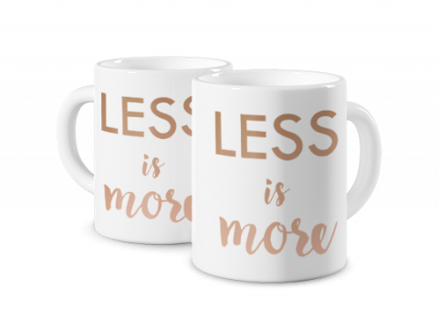 Zaubertasse Less More Gold