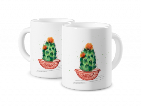 Magic Mug Painted Cactus