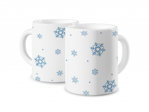 Magic Mug Blue Snowflakes