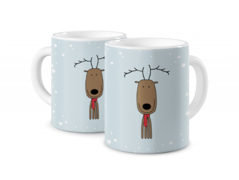 Magic Mug Reindeer in a Scarf