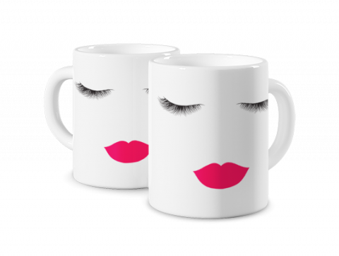 Magic Mug Eyelashes Lips