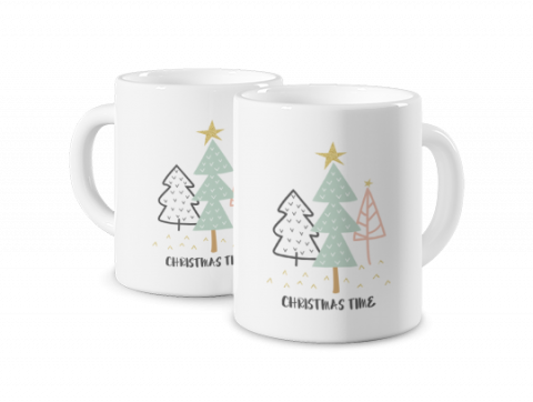 Magic Mug Three Christmas Trees