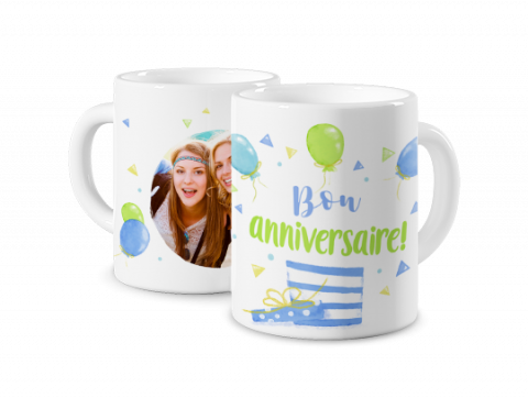 Mug Photo Coloré Mug d'anniversaire